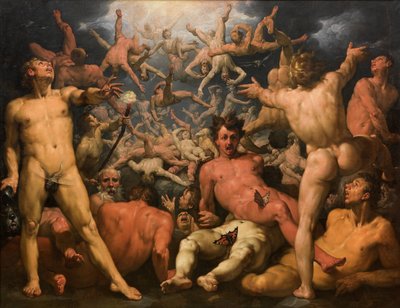 De val van de Titanen door Cornelis Cornelisz van Haarlem